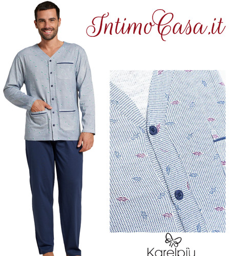 Pigiama uomo aperto giacca - aperto, a